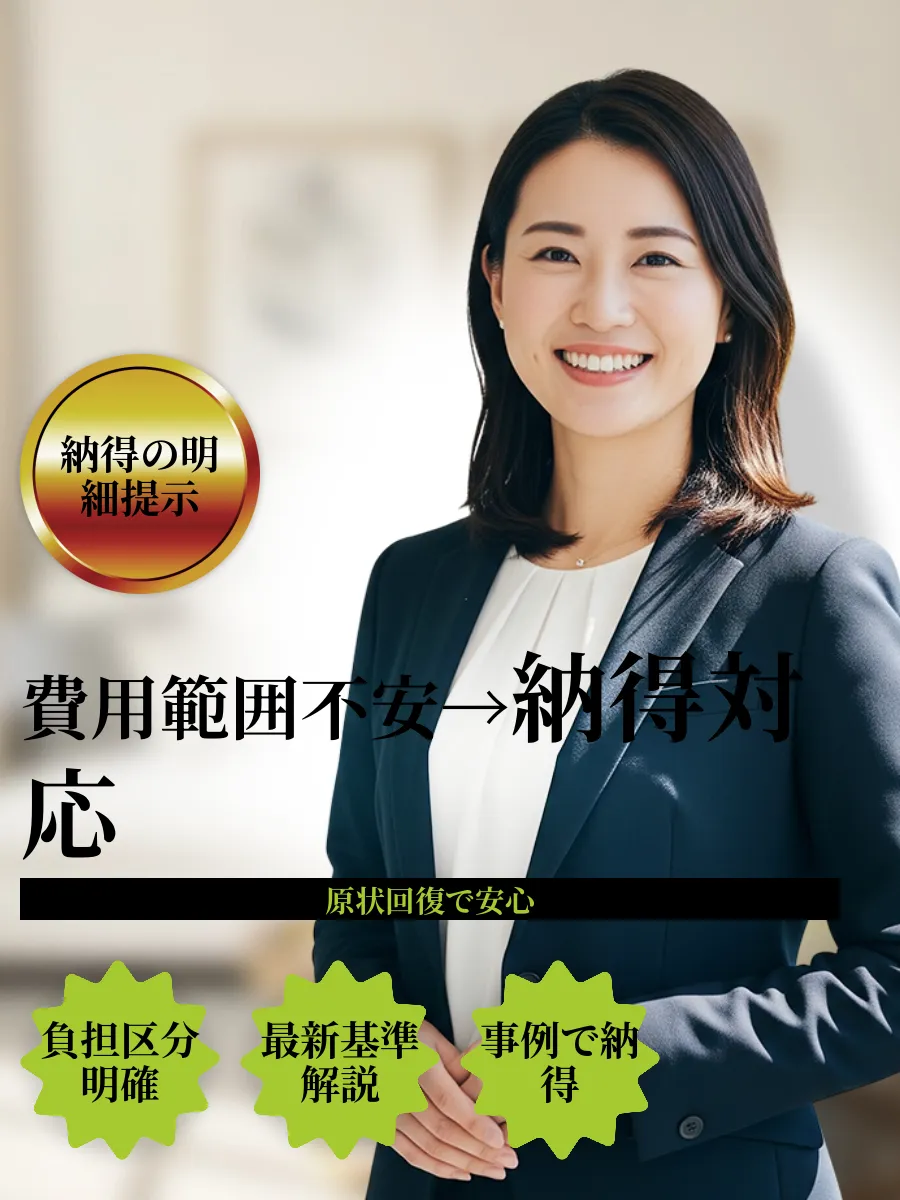 原状回復のガイドラインと費用負担を分かりやすく解説したイメージ