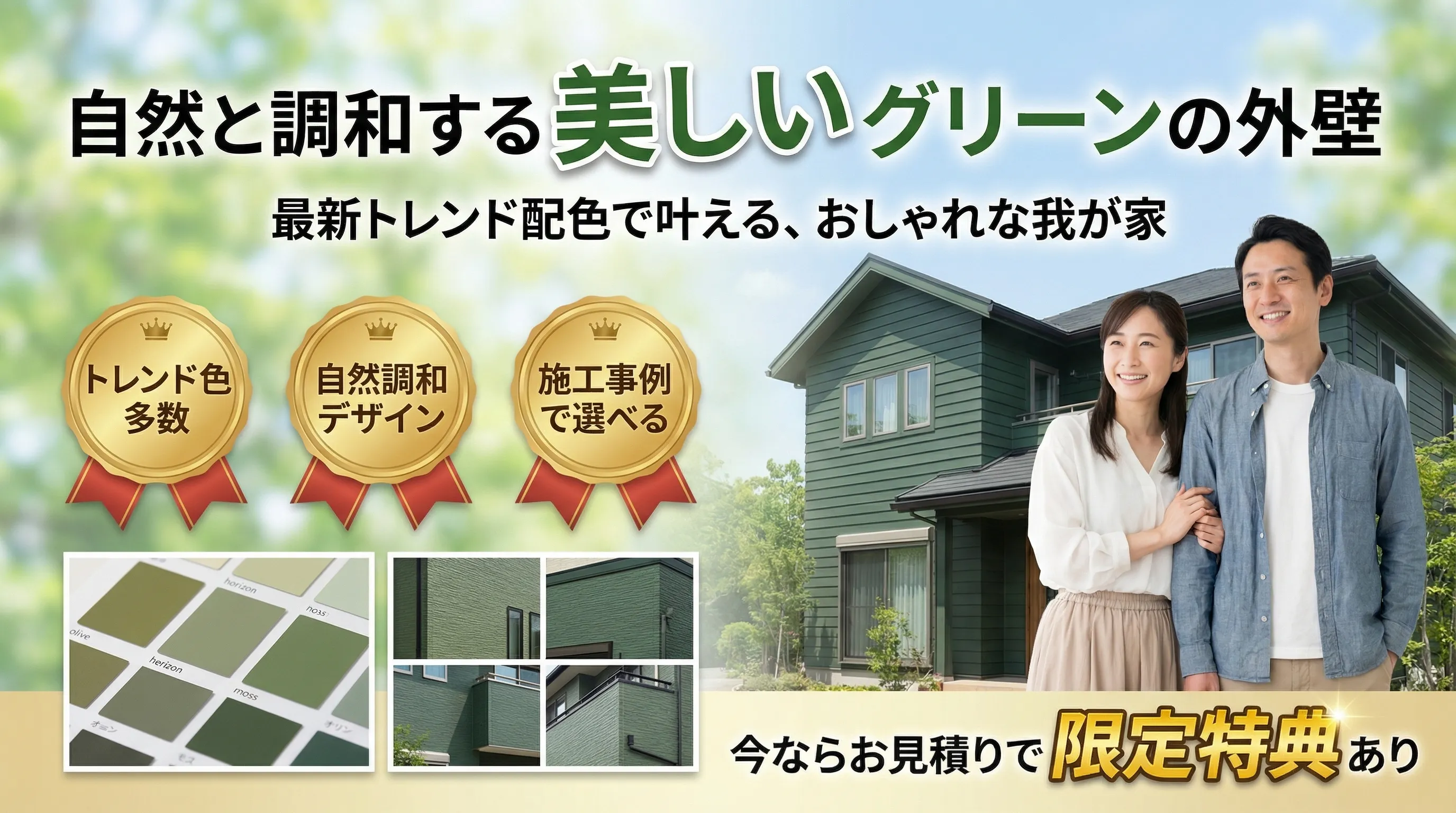 外壁塗装グリーンで叶える自然調和の住まい―最新トレンドと事例で選ぶおしゃれな外観